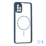 قاب پشت سخت شفاف محافظ لنزدار طرح مگ سیف دور رنگی Samsung Galaxy A51 / M40s - سرمه ای