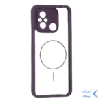 قاب پشت سخت شفاف محافظ لنزدار طرح مگ سیف دور رنگی Xiaomi Redmi 12C / Redmi 11A / Poco C55 - بنفش