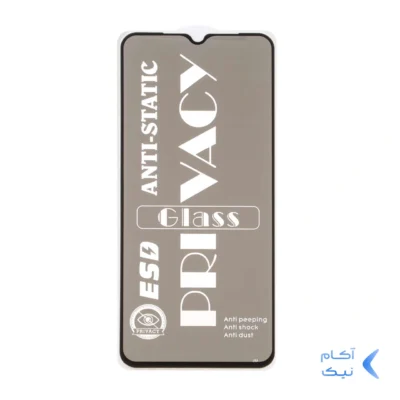 محافظ صفحه نمایش شیشه ای Samsung A14 / M14 / F14 / A22 5G - Full Cover Privacy - مشکی