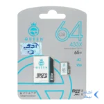 Queen tech microSDHC & adapter U3 Class 10 433X -65MB/s-64GBمشکی سفید