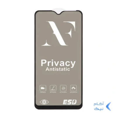 محافظ صفحه نمایش شیشه ای Samsung A10 / A10S / M10 / M20 / M01S - Full Cover Privacy - مشکی