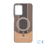 قاب Good Luck هاشور دار لنز کربن طرح مگ سیف Samsung Galaxy A22 4G / M22 / M32 4G / F22 - نارنجی