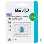 کارت حافظه BEXO MICROSDHC مدل Extra 533X کلاس U1 / 10 استاندارد UHS-I سرعت 80MB/s ظرفیت 16GB - (گارانتی داده پردازی آواتک)
