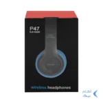 هدفون بی سیم مدل P47 - آبی طوسی