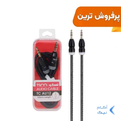 کابل صدا AUX TSCO مدل TC AU12 - مشکی (گارانتی 12 ماهه TSCO)