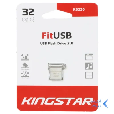 KingStar Fit KS230 USB2.0 Flash Memory-32GB (گارانتی متین) - نقره ای