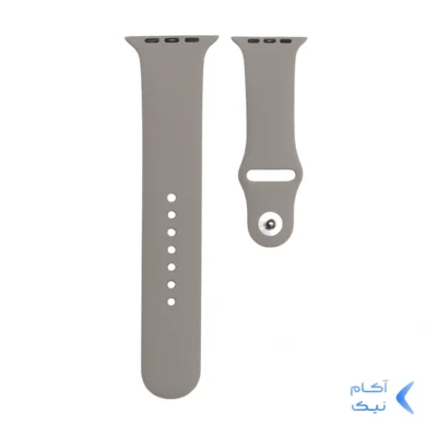 بند سیلیکونی اورجینال اپل واچ سایز 42/44/45/46/49 میلیمتری - کد 94 - طوسی