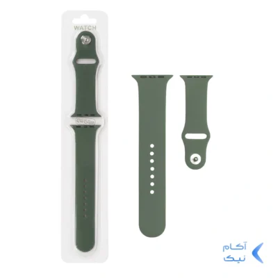 بند سیلیکونی اورجینال اپل واچ سایز 42/44/45/46/49 کد 98 - سبز ارتشی