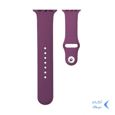 بند سیلیکونی اورجینال اپل واچ سایز 38 - 40 ارغوانی کد رنگ 2041