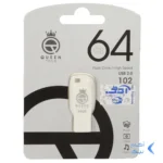 فلش مموری Queen tech USB2.0 مدل 102 ظرفیت 64GB - سفید (گارانتی مادام العمر شرکت آی تین)