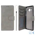 کیف موبایل مگنتی درجه یک داخل خز MNC Plus مدل Samsung Galaxy J3 Pro / J3110 / J3 2016 - خاکستری