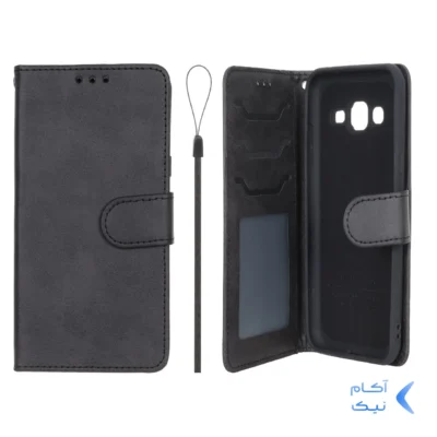 کیف موبایل مگنتی درجه یک داخل خز MNC Plus مدل Samsung Galaxy J3 (2015) / J300 - مشکی