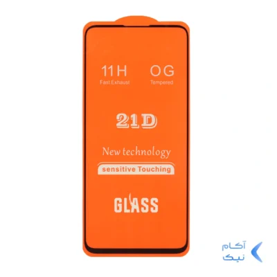 محافظ صفحه نمایش شیشه ای Samsung A11 / M11 / Xiaomi Mi 11 Lite / Mi 12 Lite / Realme 7 / Realme 9 - Full Cover 21D (بدون پک) - مشکی