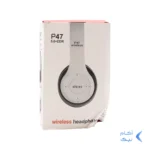 هدفون بی سیم مدل P47-سفید مشکی (پک ضعیف)