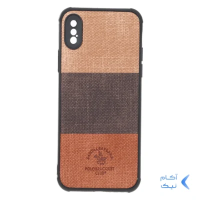 قاب Santa Barbara طرح پارچه ای سه رنگ Apple iPhone X / iPhone XS - کد 289