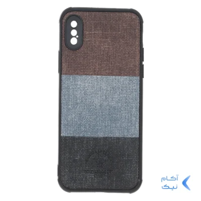 قاب Santa Barbara طرح پارچه ای سه رنگ Apple iPhone X / iPhone XS - کد 291