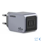 شارژر دیواری PD و فست دو پورت UGREEN مدل Nexode Pro X707-35008 45W - خاکستری (گارانتی 18 ماهه آسان پیشرو)