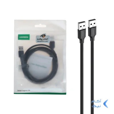 کابل یک و نیم متری UGREEN USB2.0 مدل US102-10310 - مشکی