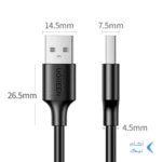 کابل سه متری UGREEN USB2.0 مدل US102-30136 - مشکی