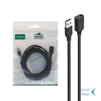 کابل افزایش طول سه متری UGREEN USB2.0 مدل US103-10317 - مشکی