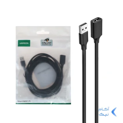 کابل افزایش طول پنج متری UGREEN USB2.0 مدل US103-10318 - مشکی (گارانتی 18 ماهه آسان پیشرو)