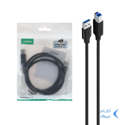 کابل یک متری پرینتر UGREEN USB3.0 مدل US210-30753 - مشکی