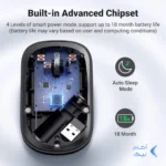 ماوس بی سیم UGREEN مدل MU001-90372 - مشکی (گارانتی 18 ماهه آسان پیشرو)