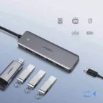 هاب 4 پورت UGREEN Type-C to Type-C مدل CM219-70336 - خاکستری (گارانتی 18 ماهه آسان پیشرو)