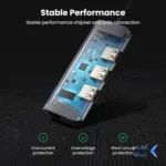 هاب 5 پورت UGREEN Type-C مدل CM252-60718 - خاکستری (گارانتی 18 ماهه آسان پیشرو)