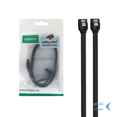 کابل نیم متری UGREEN SATA III مدل 30797 - مشکی