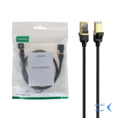 کابل شبکه نیم متری UGREEN CAT7 مدل NW107-11229 - مشکی