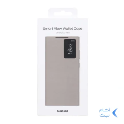 کیف هوشمند اورجینال سامسونگ Smart View Wallet Case مدل Samsung Galaxy S23 Ultra - قهوه ای (پک دار)