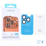 محافظ لنز رینگی اورجینال VIPLATINA شابلون دار Apple iPhone 17 Pro Max / iPhone 17 Pro - سرمه ای (پک دار)