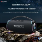اسپیکر بی سیم Yesido ضد آب مدل مدل YSW46 220W - مشکی (گارانتی 18 ماهه تعویض نیکان همراه)