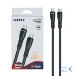 کابل شارژ فست Nitu Type-C To Type-C مدل NC399 60W - مشکی (گارانتی 18 ماهه تعویض نیکان همراه)