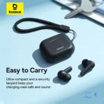 ایرفون بی سیم Baseus مدل Compact Bowie E17 - مشکی -AV (گارانتی 24 ماهه آونگ)