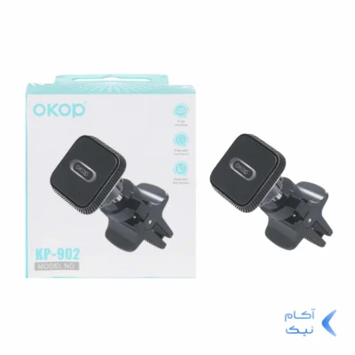 هولدر گوشی موبایل مگنتی دریچه کولری Okop مدل KP-902 - مشکی
