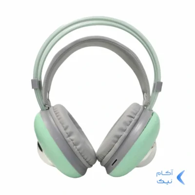 هدفون فانتزی بی سیم Kuromi مدل AH-980Y - طوسی سبز (پک ضعیف)