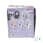 هدفون فانتزی بی سیم Kuromi مدل AH-980Y - طوسی سبز (پک ضعیف)