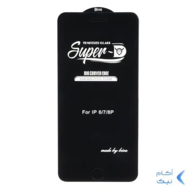 محافظ صفحه نمایش شیشه ای Apple iPhone 6 ‌Plus / iPhone 6S Plus / iPhone 7 Plus / iPhone 8 Plus - Full Cover Super D Biva - مشکی