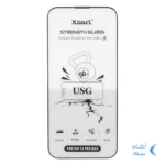 محافظ صفحه نمایش شیشه ای اورجینال Full Cover XMART Anti Static USG مدل Apple iPhone 14 pro max