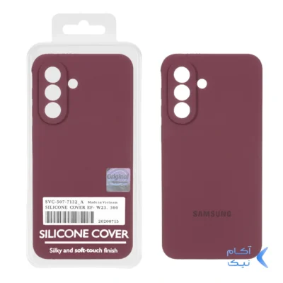 قاب سیلیکونی پاک کنی اورجینال Master Quality مدل Samsung Galaxy A37 - زرشکی (پک دار)
