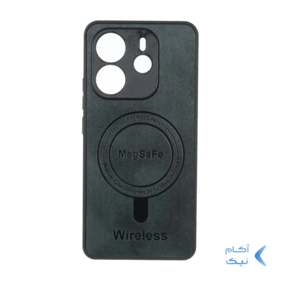 قاب Wireless طرح مگ سیف محافظ لنز برجسته Xiaomi Redmi Note 14 4G - سبز تیره