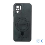 قاب Wireless طرح مگ سیف محافظ لنز برجسته Xiaomi Redmi Note 10 4G / Redmi Note 10S / Poco M5S - سبز تیره