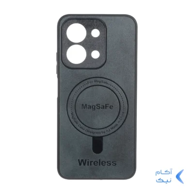 قاب Wireless طرح مگ سیف محافظ لنز برجسته Xiaomi Redmi 15C / Poco C85 - سبز تیره