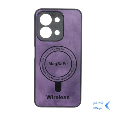 قاب Wireless طرح مگ سیف محافظ لنز برجسته Xiaomi Redmi 15C / Poco C85 - بنفش