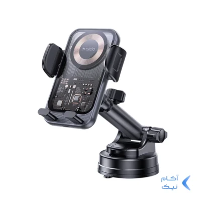 هولدر و شارژر وایرلس گوشی موبایل Yesido مدل C307 - مشکی (گارانتی 18 ماهه تعویض نیکان همراه)