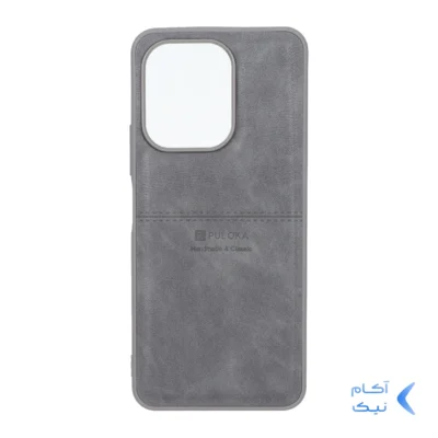 قاب طرح چرم Puloka خط دار Xiaomi Redmi 13X / Redmi 13 4G / Poco M6 4G - خاکستری