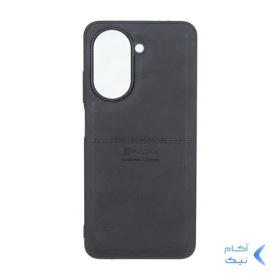 قاب طرح چرم Puloka خط دار Xiaomi Redmi A5 / Poco C71 - مشکی