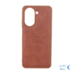 قاب طرح چرم Puloka خط دار Xiaomi Redmi A5 / Poco C71 - قهوه ای